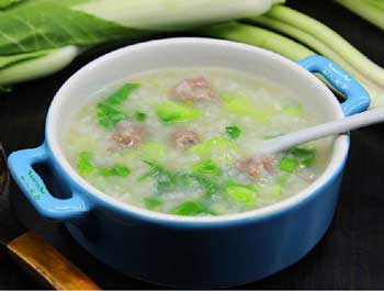 菜心瘦肉粥的做法