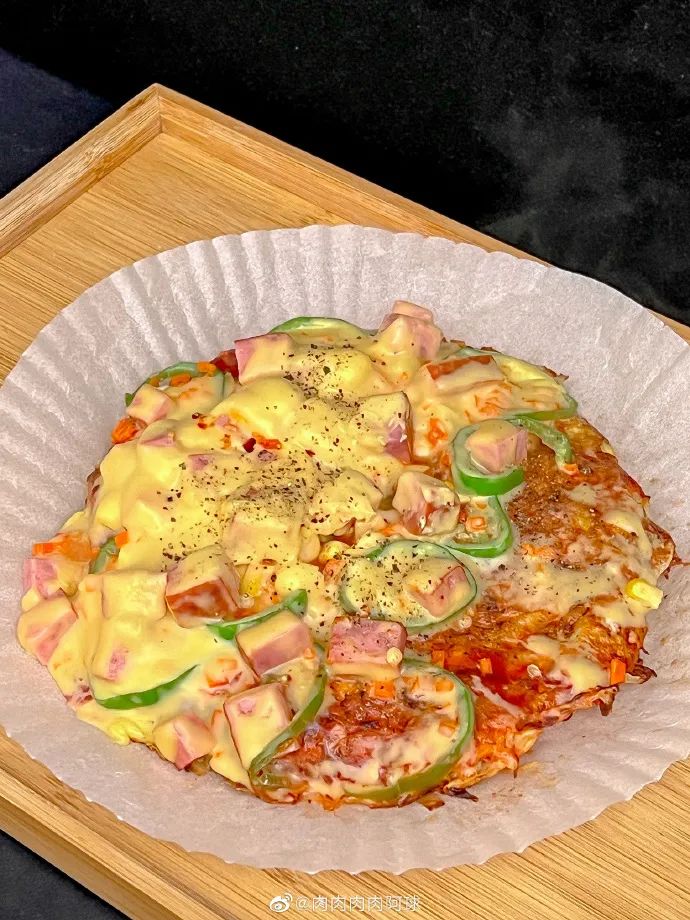 包菜丝儿做披萨的做法，巨香巨饱腹