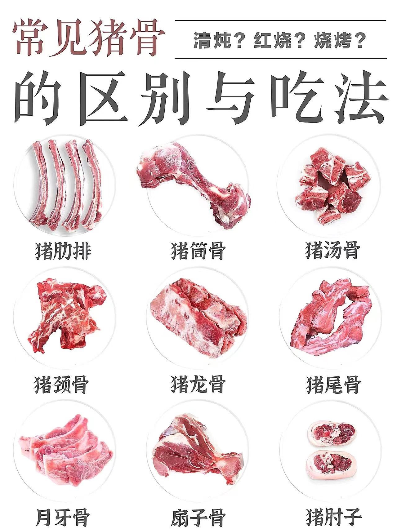 常见猪骨的区别和9种猪骨不同吃法