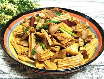 腐竹炒肉片的家常做法