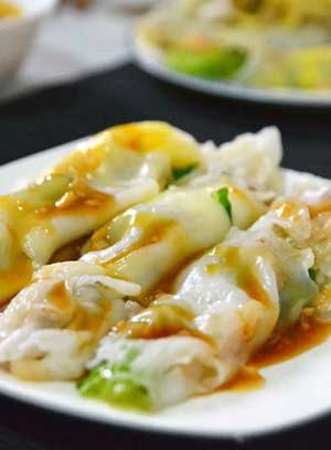 爽滑鲜嫩的肉糜虾肠粉的做法
