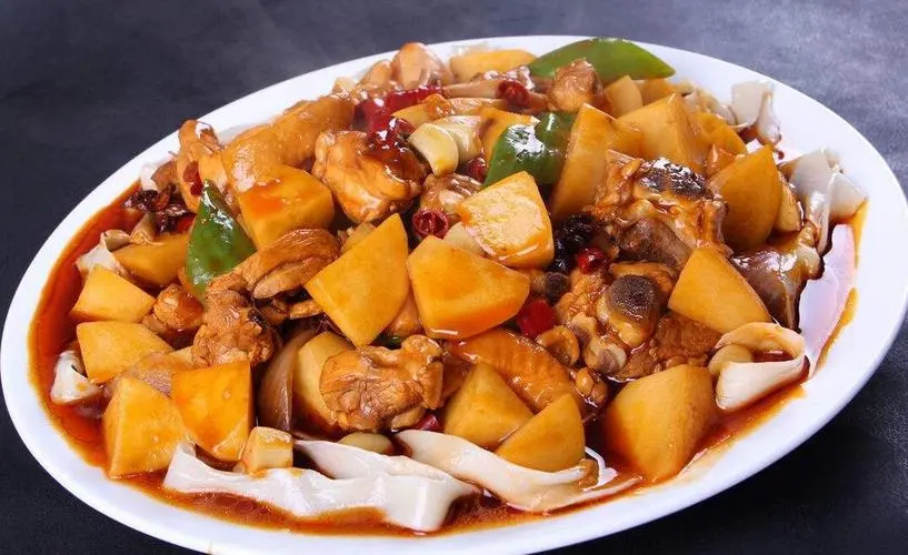 大盘鸡的制作方法