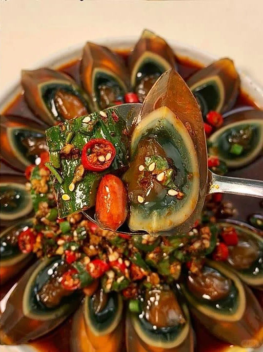 香辣凉拌皮蛋的做法