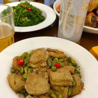 毛豆煎臭豆腐的做法