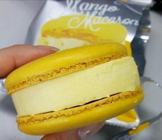 芒果味的马卡龙 马卡龙芒果干饼酸奶棒