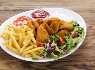 薯条鸡腿汉堡视频 鸡腿薯条套餐图片
