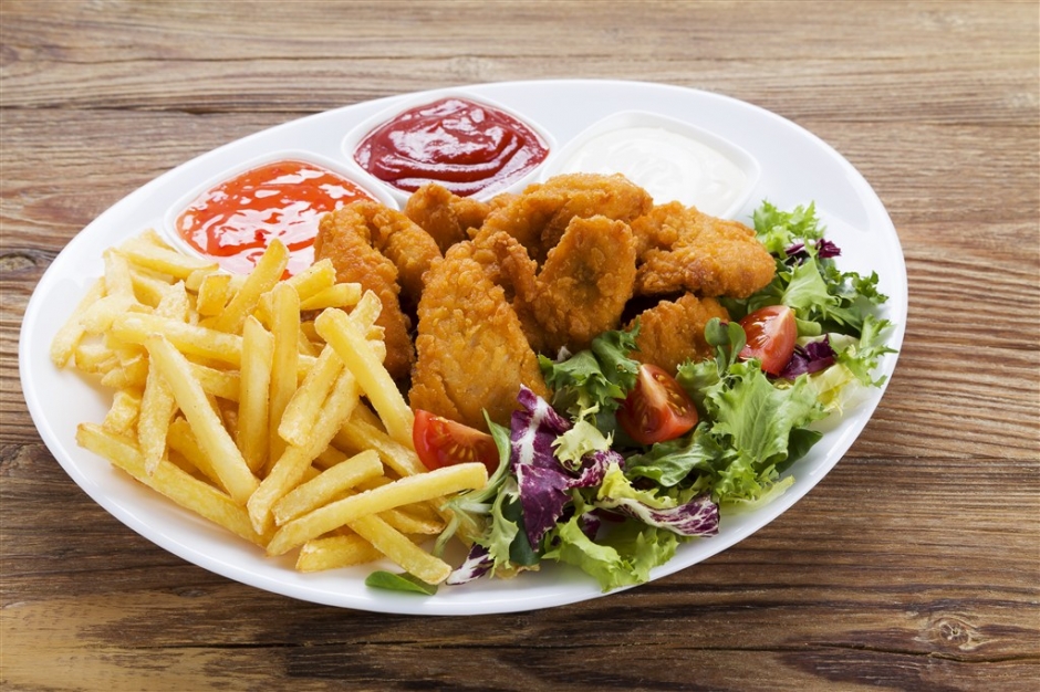 薯条鸡腿汉堡视频 鸡腿薯条套餐图片