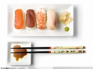 日本生鱼片寿司 日本寿司生鲷鱼片