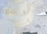 豪华婚礼蛋糕图片 简约结婚周年蛋糕图片