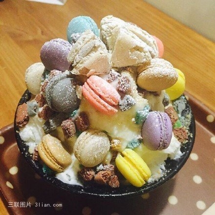 马卡龙 冰淇淋 马卡龙冰激凌图片