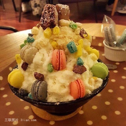 马卡龙 冰淇淋 马卡龙冰激凌图片