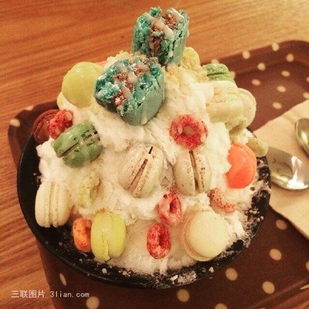 马卡龙 冰淇淋 马卡龙冰激凌图片
