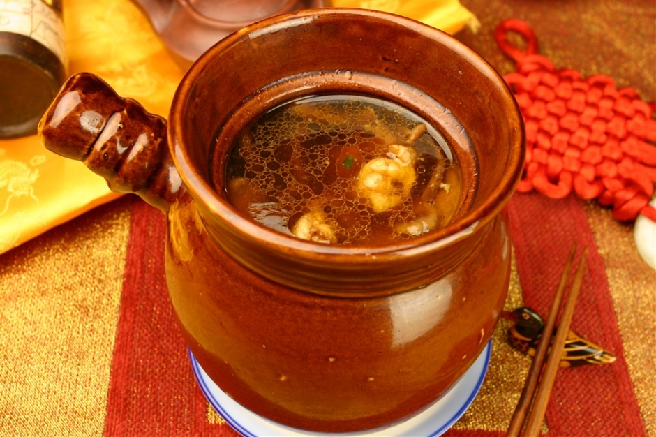 滋补土鸡汤菜品图片 杂菌菇炖老鹅图片大全
