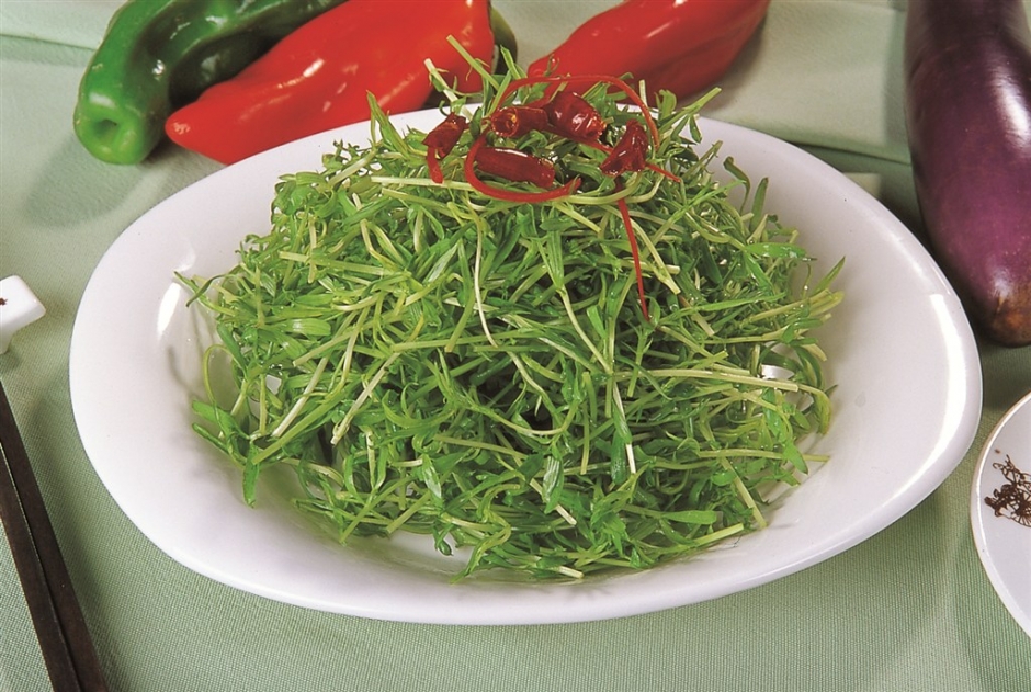 炝拌刀豆丝凉菜精装盘图片 黑醋拌凉菜的做法大全